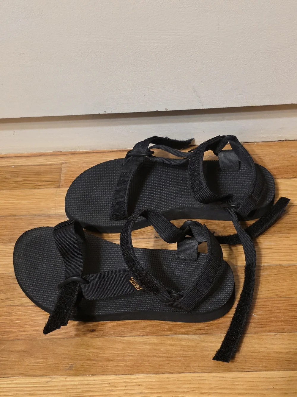 Teva Size 6 EU 37 Black Webbing Sport Sandals Youth Women Outdoor Velcro Tactile